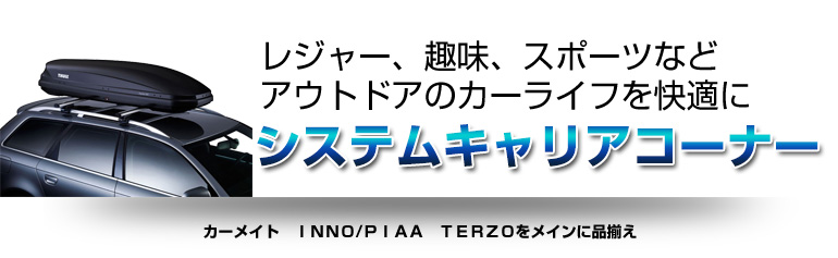 レジャー・趣味・スポーツなどアウトドアに、システムキャリアコーナー